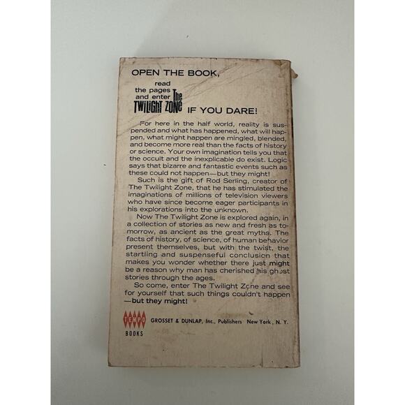 The Twilight Zone, Rod Serling, Short Stories Book, PB Tempo 1970 VTG - Picture 2 of 11